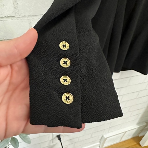 MICHAEL Michael Kors Black Cold Shoulder Single Button Jacket Blazer - Picture 11 of 12